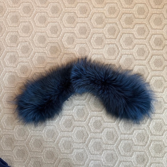 Diomi Blue Double-Breasted Vest Dress w/ Detachable Fur & Cape - Picture 11 of 14